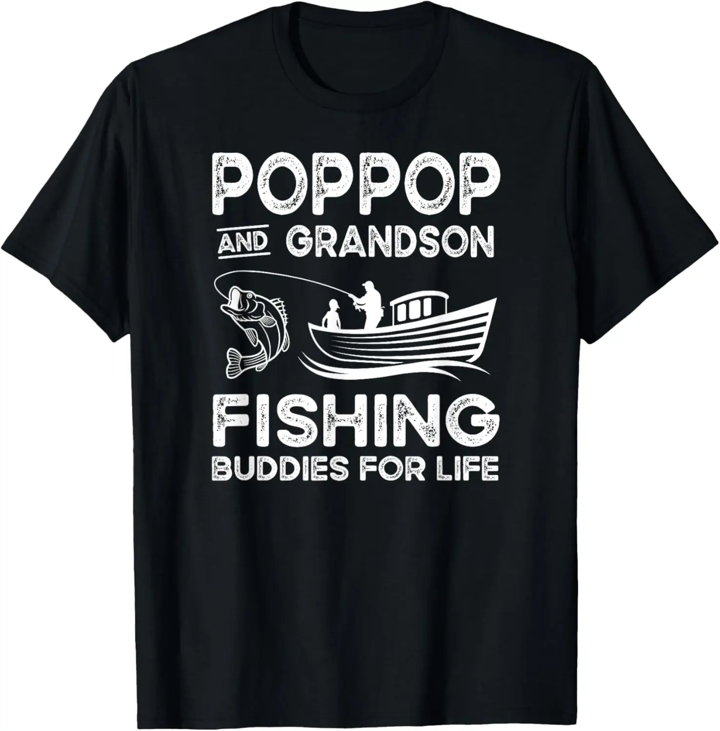 

Poppop and Grandson Fishing Buddies for Life Gift Matching T-Shirt