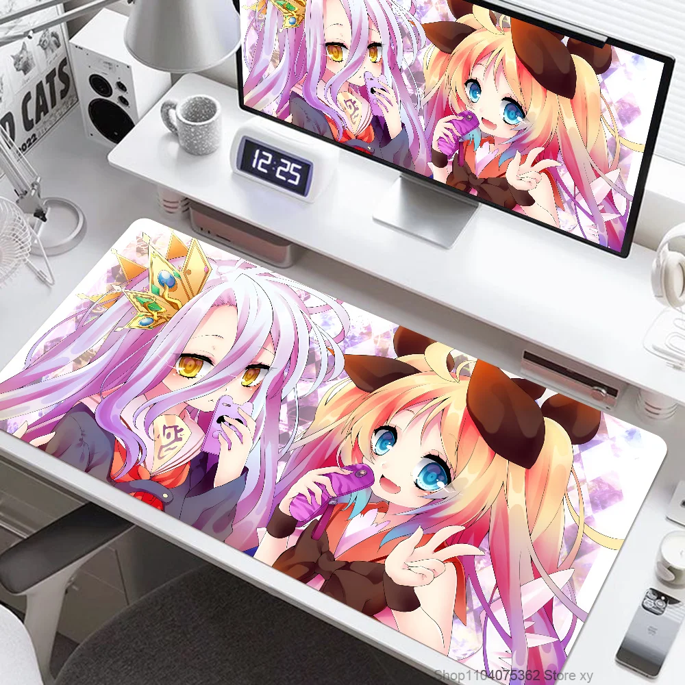 NO GAME NO LIFE Game Mousepad Large Keyboard Desk Mat Gaming Mouse Pad LockEdge Non-slip Mat