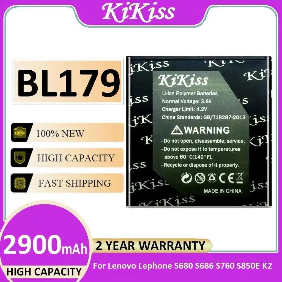 

High-Capacity 2900Mah Mobile Phone Battery For Lenovo Lephone S680 S686 S760 S850E K2 BL179