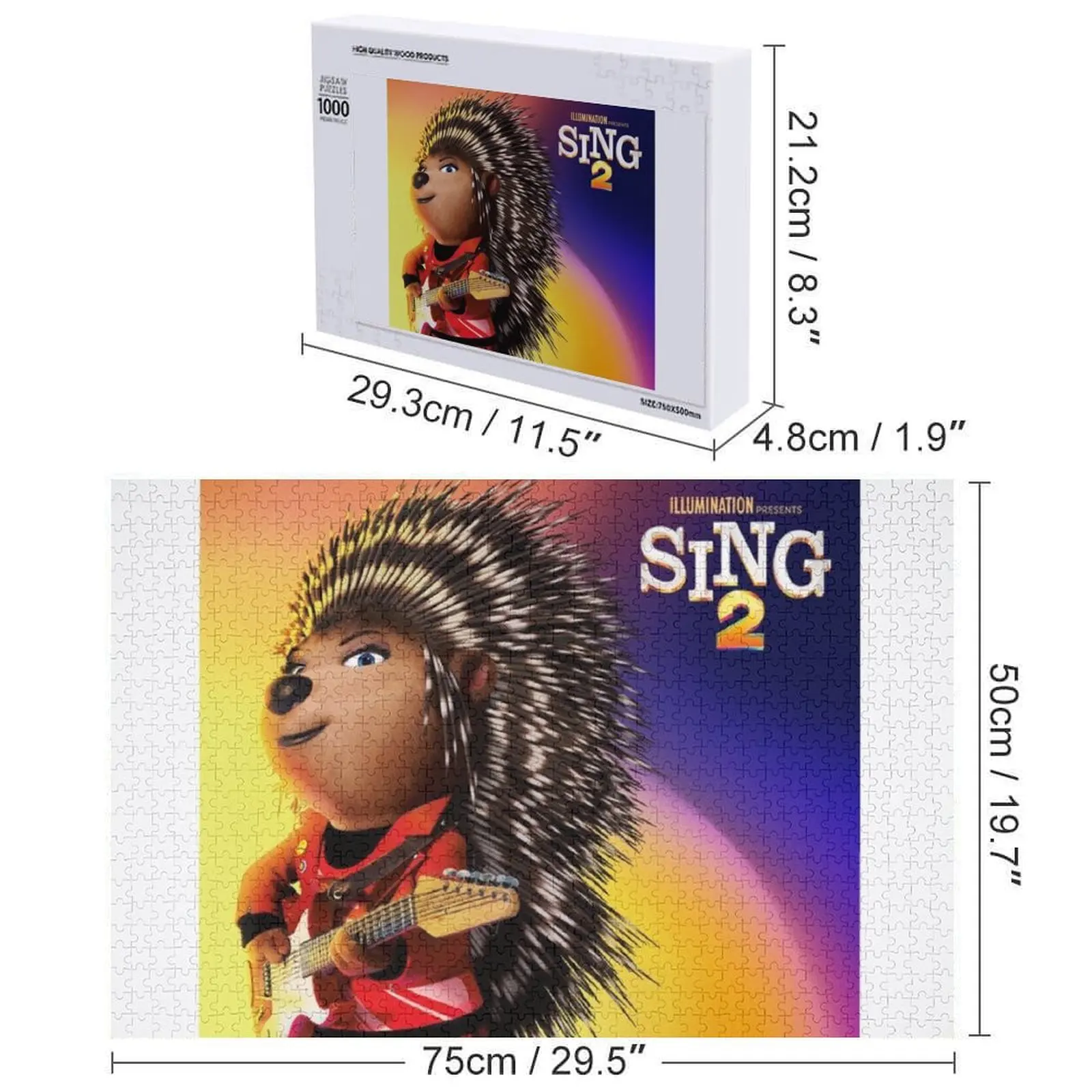 فيلم يغني شخصيتين يلعب الجيتار ملصق بازل قطع مع صورة اسم مخصص ألعاب ألغاز خشبية مخصصة