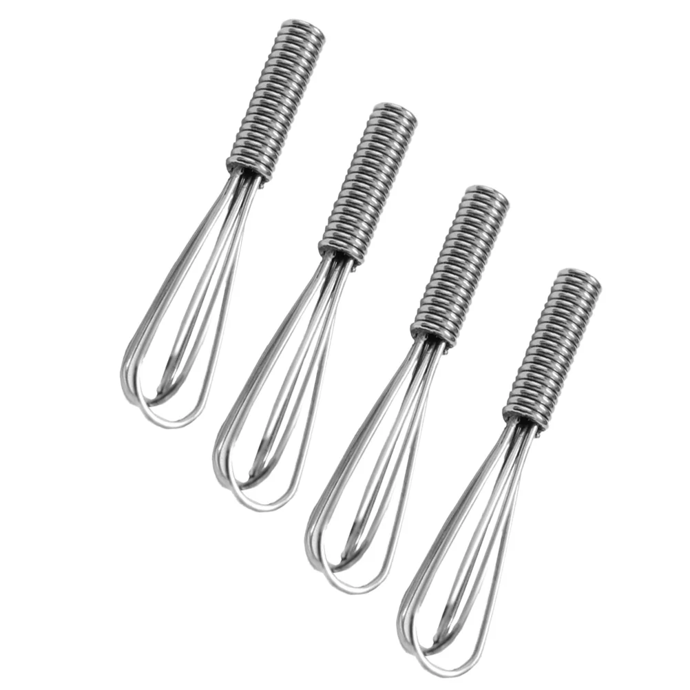 4 Pcs Miniature Toy Egg Beater Micro Scene Toys Pan Stainless Steel Hand Mixer House Decoration