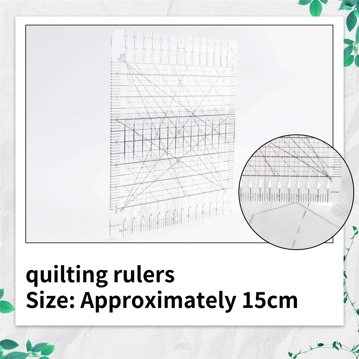 Новая швейная линейка, линейка для резки ткани, принадлежности для квилтинга, инструменты, швейные принадлежности, резак для ткани, шаблон для пэчворка, сделай сам, 6 дюймов