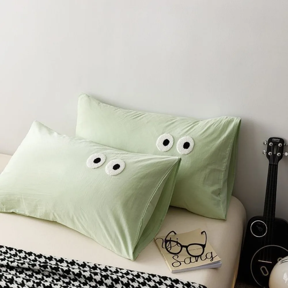 

2PCS Comfortable Soft Pillow Cover Machine Washable Cartoon Pillow Case Rectangular Polyester Breathable Pillowcase Living Room