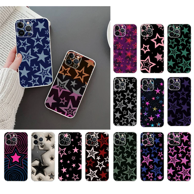 

Phone Case Carcasa Funda For iPhone 17 Pro Max Air 16 15 14 13 Pro Max 15 16 Pro 15Plus Star Art Case
