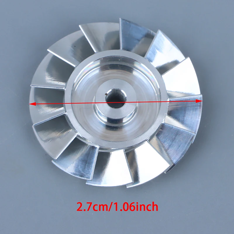 CNC Machined High Precision Aluminum Impeller Peças Secador de Cabelo Lâmina de Ventilador de Alta Velocidade Acessório de Reparação 27mm 1Pc