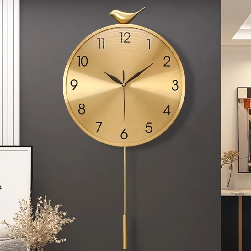 

Round Restaurant Wall Clock Modern Design Luxury Living Room Wall Clock Classic Art Reloj De Pared Para Sala Home Decoration
