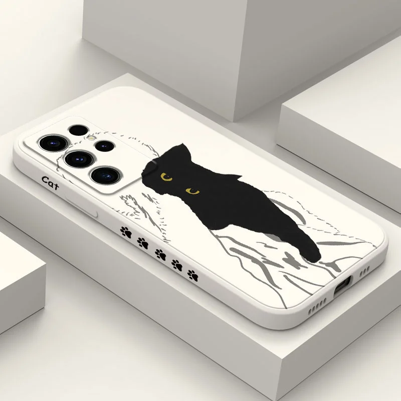 Coque de téléphone attrayante en silicone liquide pour Samsung Galaxy S26 S25 S24 Plus Ultra