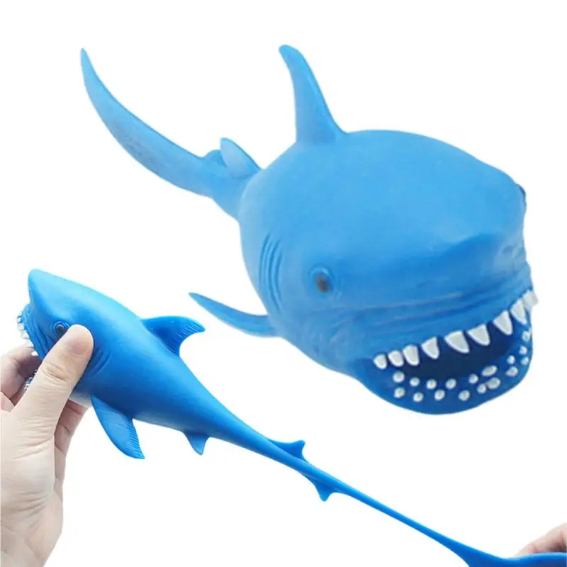 Shark Stretchy Toy Stress Relief Shark Squeeze Toy Soft Stretchy Toy Slow Rebound Fidget Toy Funny Sea Animal Sensory Toy For