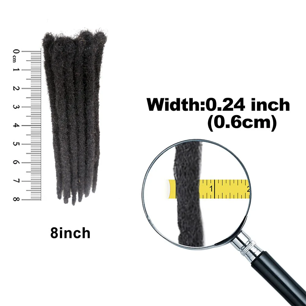 0,6 см 100% человеческие волосы, дреды, вязанные крючком волосы, дреды ручной работы, наращивание волос T1B/27/33/99j, плетение волос для мужчин и женщин