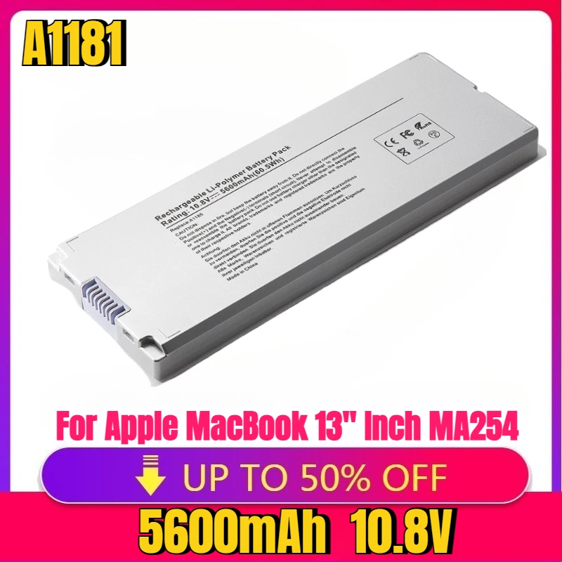 

A1181 A1185 10.8V Laptop Battery For Apple MacBook 13" Inch MA254 MA255 MA700 MA699 MB061CH/A MA566J/A MA566 MB402 MB403
