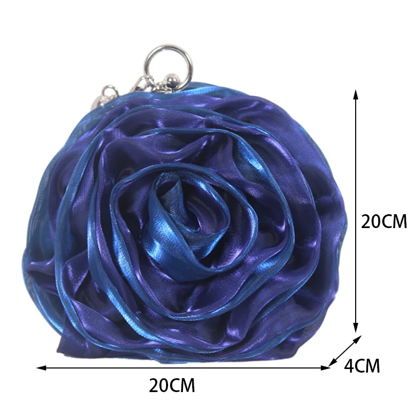 Sac à main fleur rose 3D pour femme, sac de fête de mariage, sac à main pour patients, haute qualité, mode