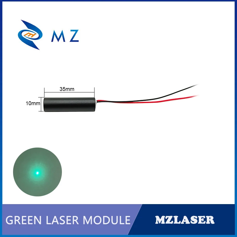 Green Dot Laser Diode Module Hot Selling Compact Mini D10mm 505nm 3V 5mw Class IIIA Industrial Grade Spot Laser