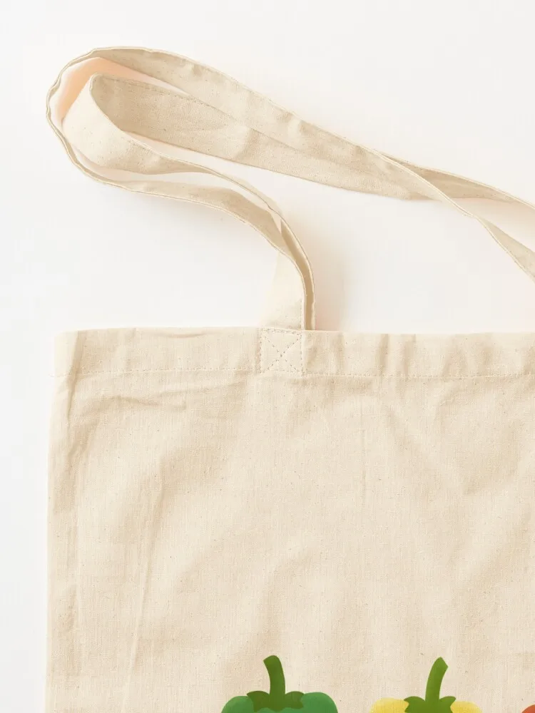 لطيف جرس الفلفل الفلفل الثلاثي الغناء الكرتون حمل حقيبة أكياس قابلة لإعادة الاستخدام حقيبة قماش حقيبة تسوق شعار شخصية حمل #3