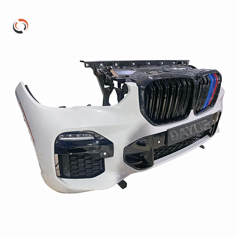 For  X5 G05 US Version Car Front Bumper Kit, Bumper with Radiator Electronic Fan Surround, Used for 2018-2022 X5