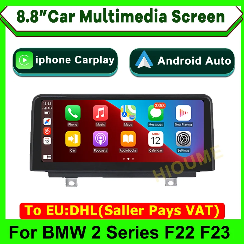 

8.8" Linux Wireless Apple CarPlay Android Auto Car Multimedia Screen For BMW 2 Series F22 F23 2013 - 2017 Original NBT System