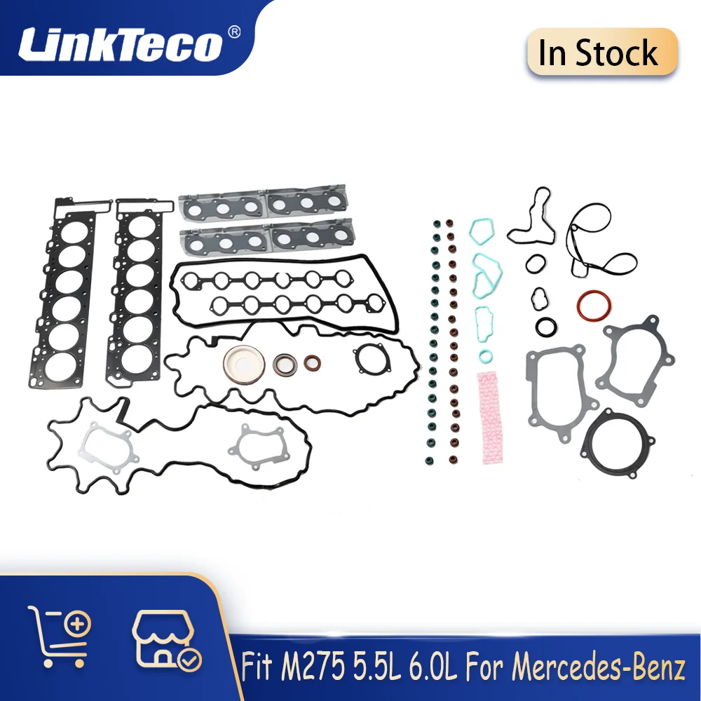 

Engine Rebuilt Kit Full Gasket Set Fit 5.5L 6.0L M275 For 02-21 Mercedes-Benz S-CLASS SL G-CLASS Maybach 57 62 A2750980480 5.0