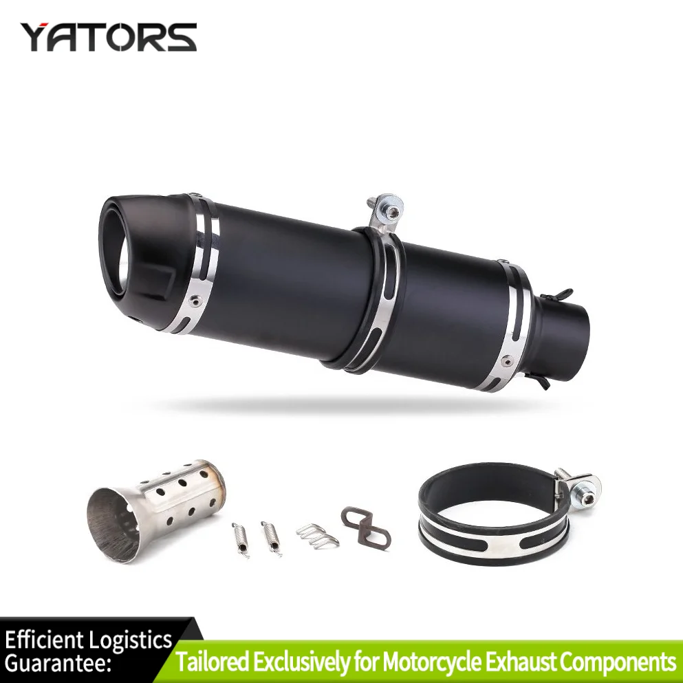 

Exhaust Systems Universal 51mm 2inch Black Motorcycle Exhaust Slip On Muffler F02 Style Exhausts Pipes