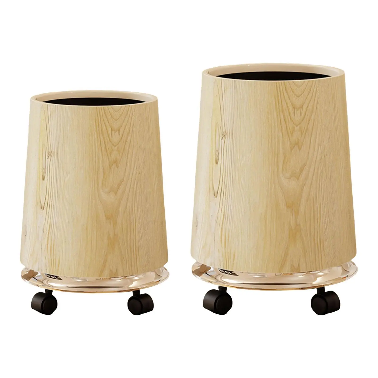 سلة المهملات مع عجلات حاوية القمامة دلو القمامة لمدخل المرحاض #2