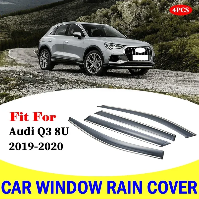 

FOR Audi Q3 8U window visor car rain shield deflectors awning trim cover exterior car-styling accessories parts 2019 -2020