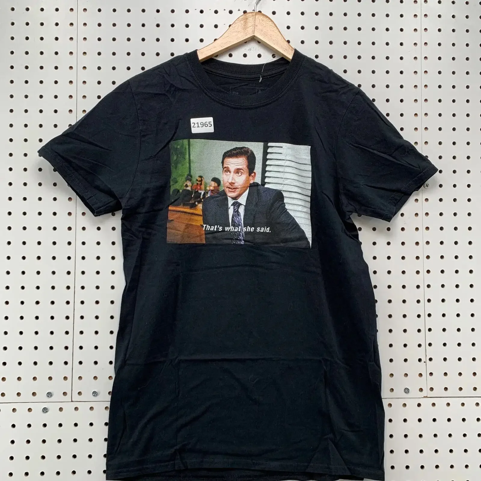 The OFFICE T Shirt Black That s What She Said Men Medium 19x28 5 Funny TV TEE vintage Washed Versatile designer clothes