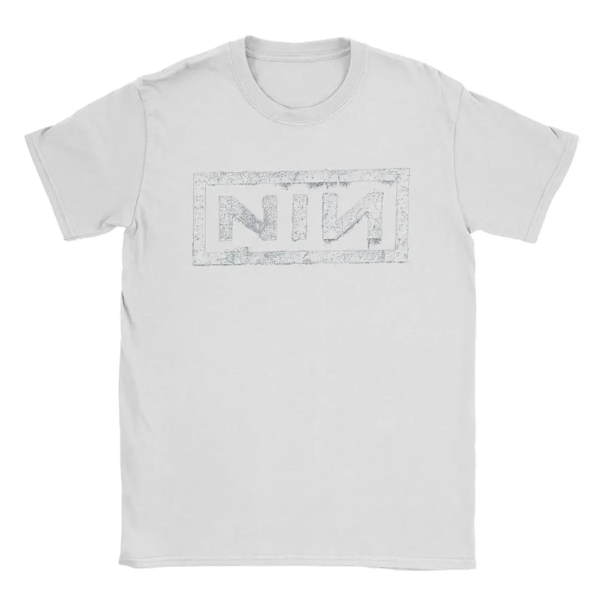 NIN Retro Logo Nine Inch Nails T-Shirt Men Fashion Cotton Tee Shirt Round Neck Short Sleeve T Shirts Gift Idea Clothes