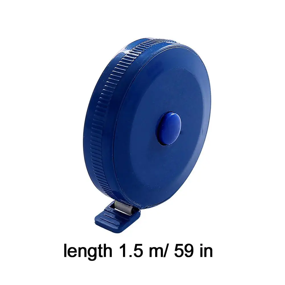 1.5m Pocket Plastic Round Tape Measure Tapeline Tape Measure Ruler Sewing Tool Mini Gadget Ruler Band Color Random