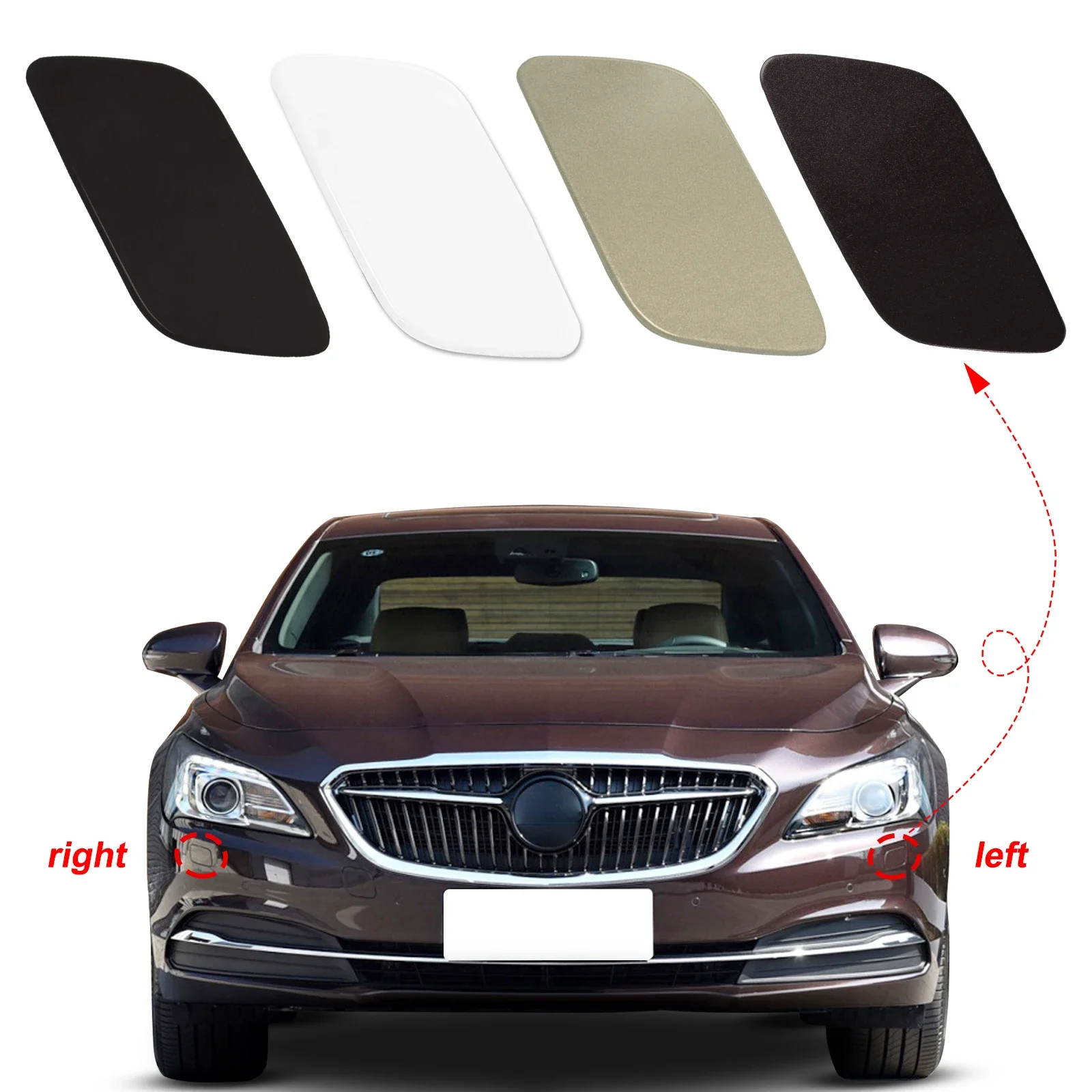 

OLANGDA Front Bumper Headlight Washer Cover Headlamp Jet Spray Nozzle Cap For BUICK LACROSSE Accessories 2017 2018 2019
