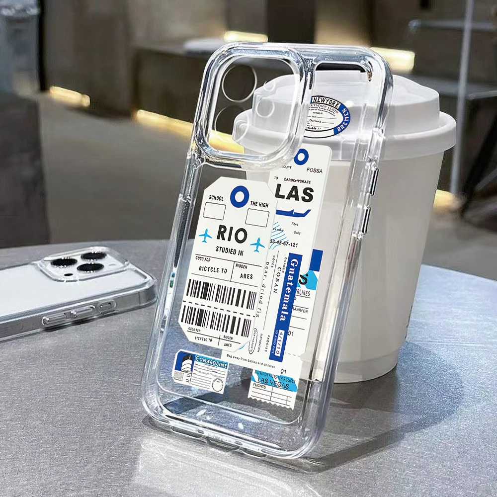 

Graffiti Ticket Case For Iphone 13 Pro Max Clear Cover IPhone 11 12 14 15 Pro Max 13 Mini XR XS Max X 7 8 Plus SE 2020 TPU Funda