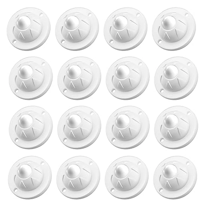 16 Piece Self Adhesive Caster Wheels Fit For Appliance, Load Capacity 14Lbs Per Wheel