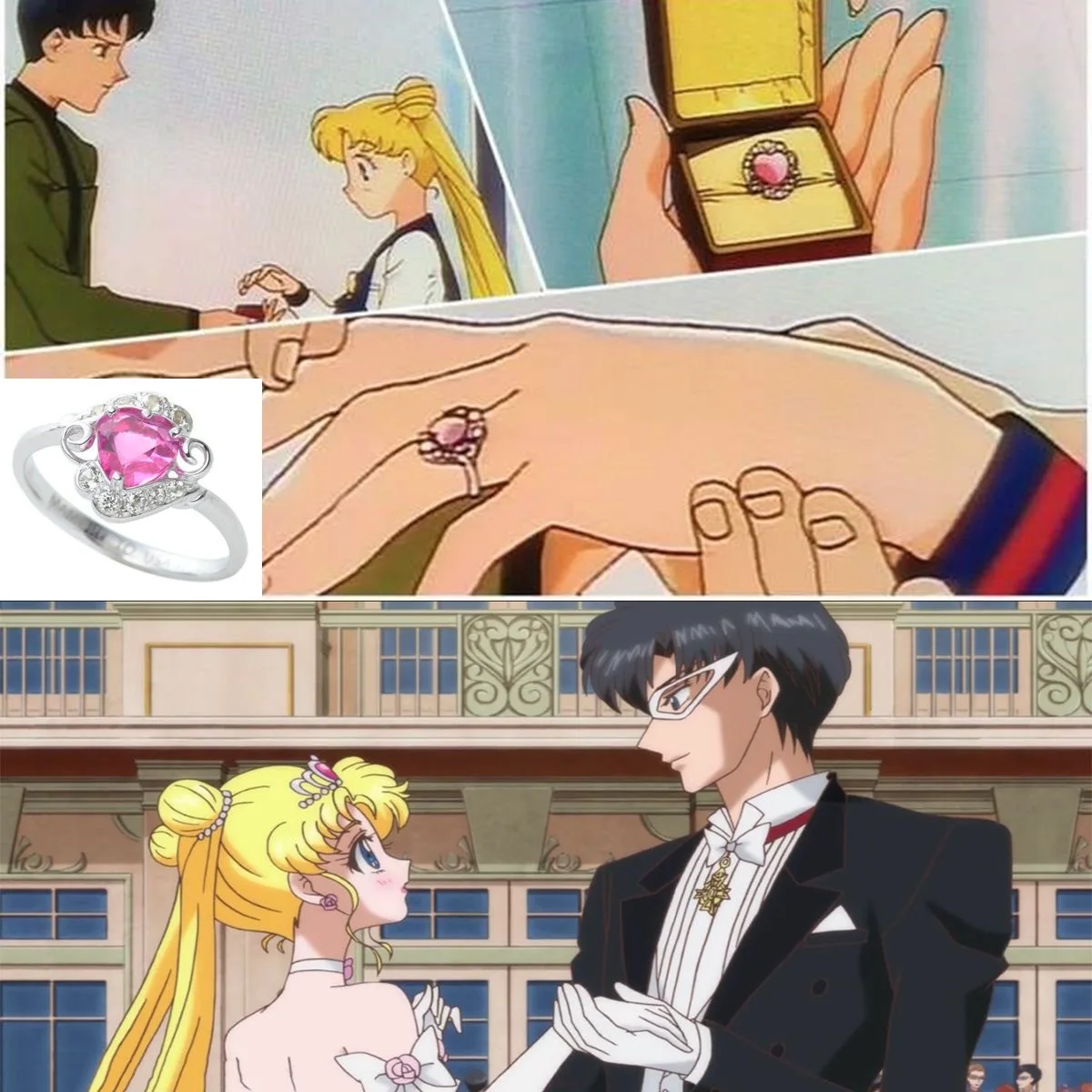 2021 Sailor Moon Chiba Ezuki Hare Proposal Ring Anime Character Same Style Wearing Ring High-Value Ring