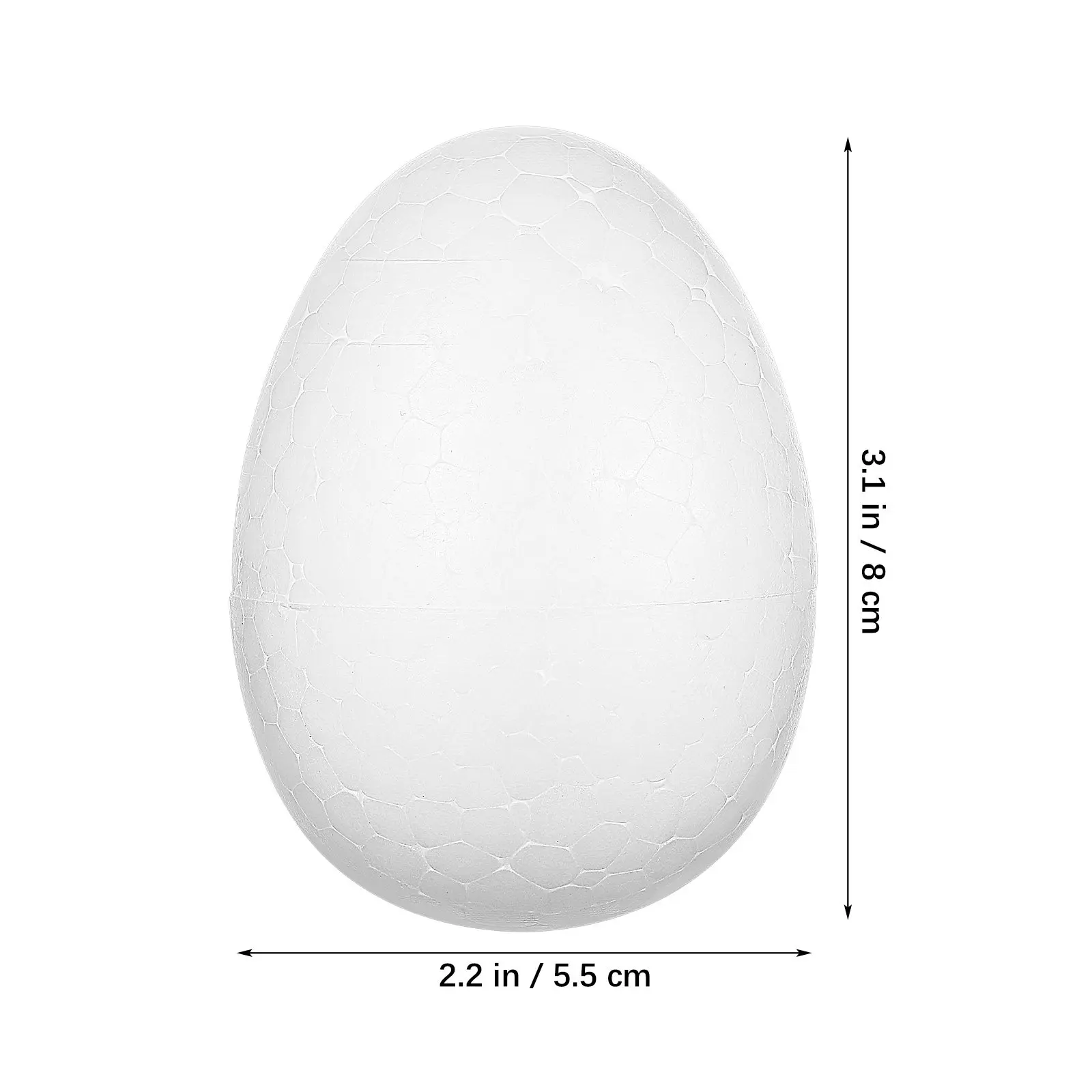 40Pcs Egg Shape Foam For Art Class Supplies Holiday Decorations Eggs Large Pack Blank Unpainted Craft Paintable