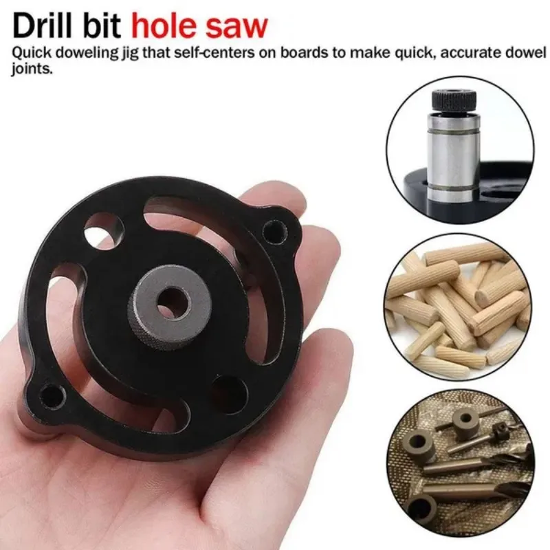 Vertical Dowel Jig Hole Puncher Drilling Self Centering Drill Guide Locator Hole 6/8/10mm Drill Bit For Woodworking Tools