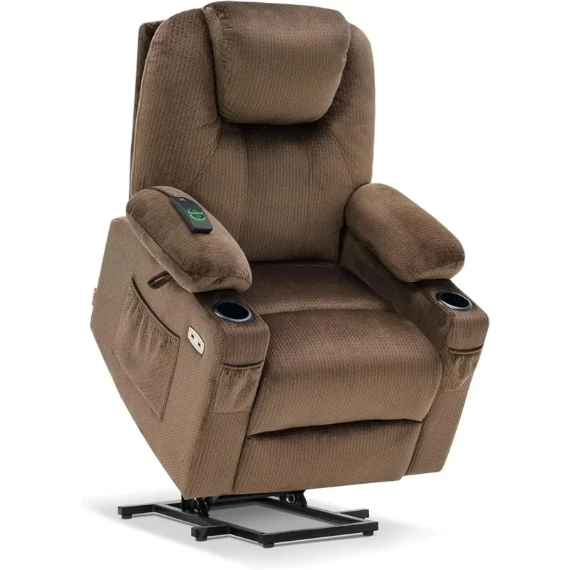 Comfortable Power Lift Recliner Sofa with Massage and Heat Features Ideal for Seniors, Relieves Fatigue