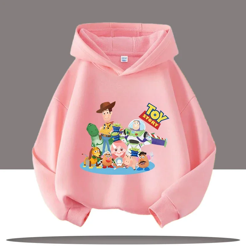 ملابس رياضية عصرية بأكمام طويلة من Disney Toy Story للأطفال للخريف والشتاء، سترة كاجوال مريحة فضفاضة بقلنسوة للشارع اليومي #3