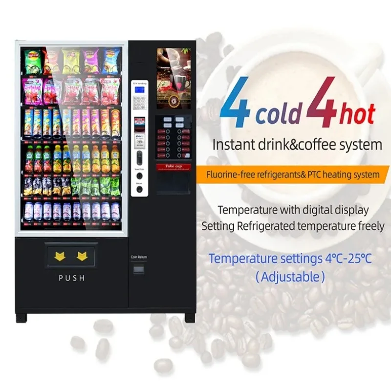 Factory Price Black Cup Noodle Vending Machine Cafe Coffee Motor Vending Machine For Sale