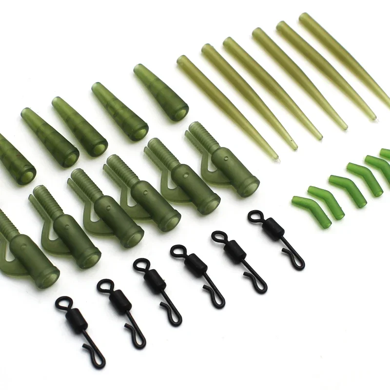 鯉釣り用のもつれ防止プラスチッククリップ,安全ワイヤー,シリコンコーン,クイックチェンジ,スイベルヘッド,39/59mm