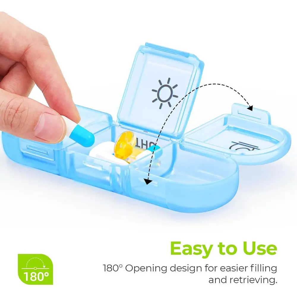 7-Day Large Pill Organizer with 3 Daily Doses and Separate Container for Pills, Vitamins, and Supplements