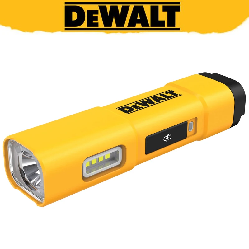 DEWALT DCL183 Rechargeable LED Flashlight Bright Belt Clip Fast Charging Hook Water Proof Magnetic Jobsite Light