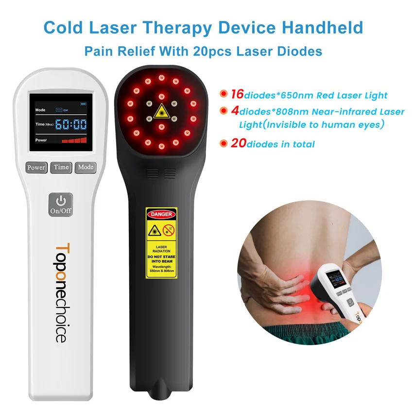 

Cold Laser Physiotherapy Low Level Light Laser Therapy Device 808nm 650nm 880mW for Arthritis Waist Pain Relief Wound Healing