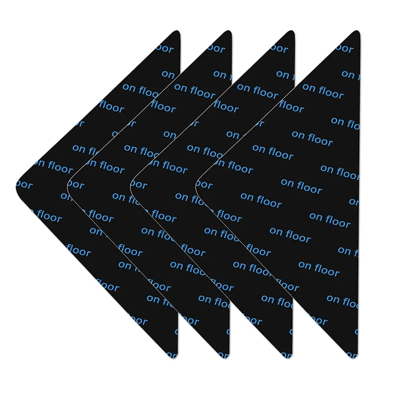 4pcs Triangle Washable Reusable Rug Gripper Anti-Skid Rubber Mat Non Slip Patch Tape For Tile Floors Carpets Corners Pad