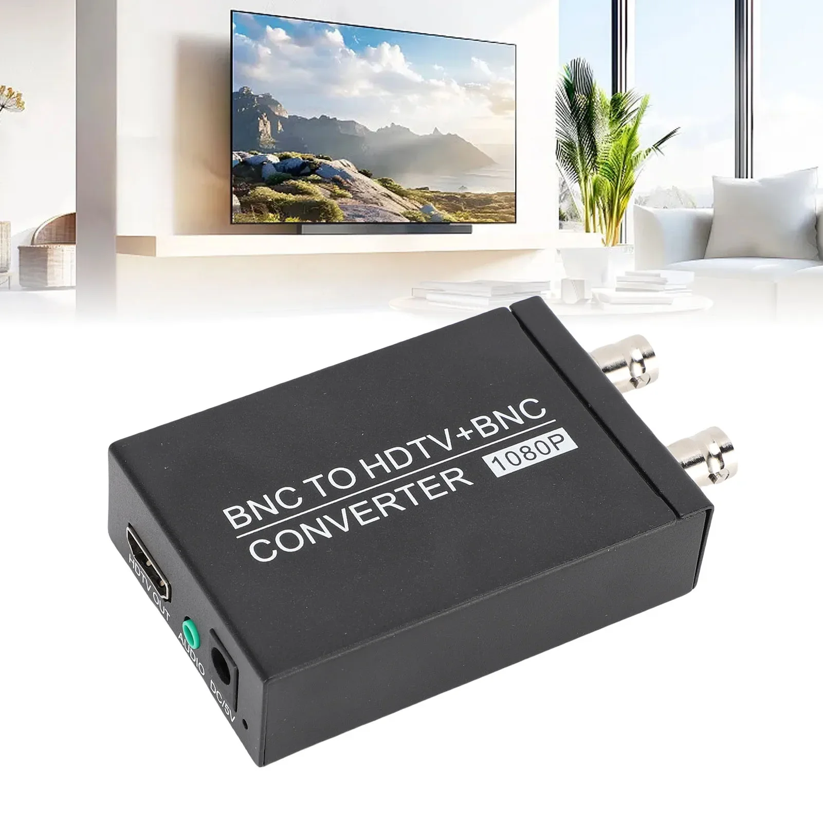 Convertitore audio video Involucro metallico Chip intelligente Convertitore di interfaccia multimediale da BNC a HD Supporto Risoluzione 1080P per CCTV