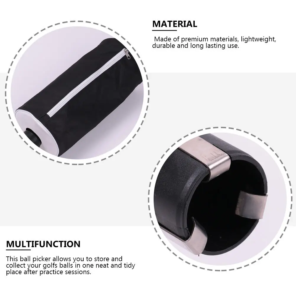 منتقي كرات الجولف بسعة 70 كرة، حقيبة مسترد خفيفة الوزن، جامع احترافي، أنبوب تخزين محمول عملي
