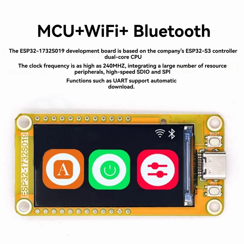 B04C-ESP32-S3 1.9" IPS LCD TFT Module 170X 320 Resolution Smart Display Screen With 8M PSRAM 16M Flash LVGL Wifi & Bluetooth