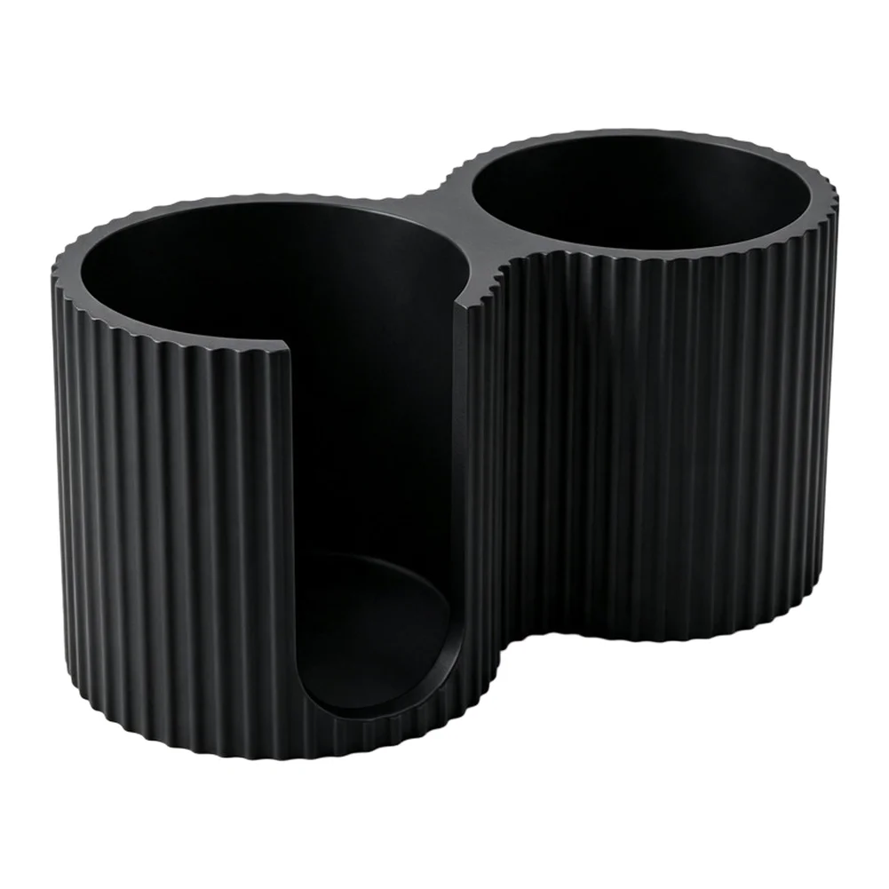 Stripped Pattern Cotton Swab Holder Compatible with Standard Beauty Tools Designed for Small Countertop Environments