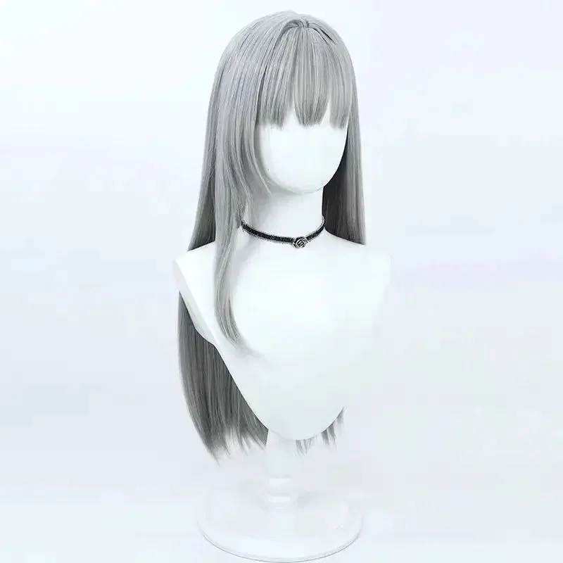 Modernia NIKKE The Goddess of Victory Cosplay Gray Long Hair Halloween Costume Party Role Play Wigs + Wig Capc;3.k'6;d.a;