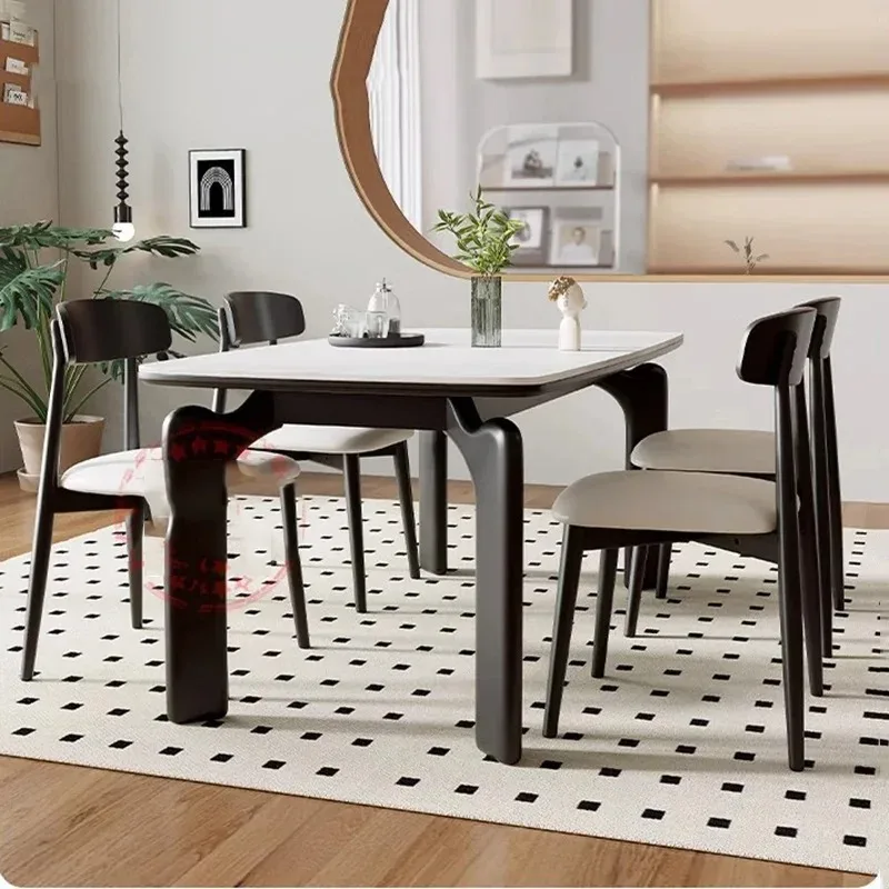 ！@Nordic Black Dining Tables Restaurant Party Event Living Room Dining Tables Kitchen House Wooden Tavoli Da Pranzo Furniture Ho