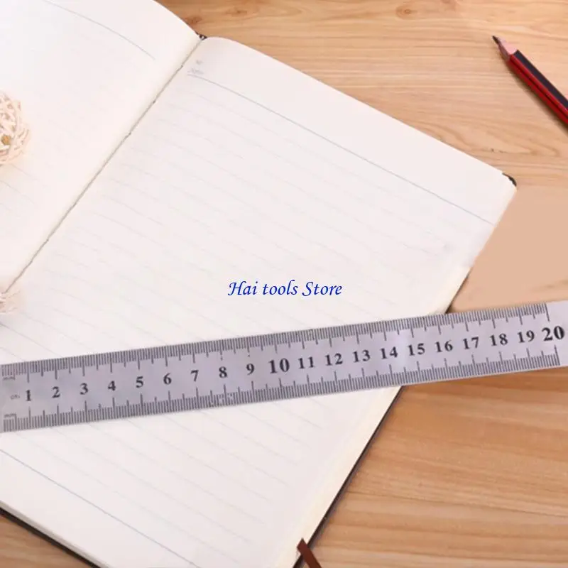 X37E Stainless Steel Ruler 15/20/30cm Straight Ruler Hand Tool School Office Supplies