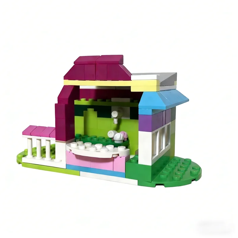 111pcs MOC City Harbor Beachside Ice Cream Stand Model Building Blocks Toy Craft Birthday Art Creative Idea Brick Collection