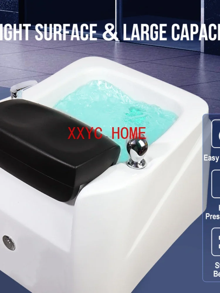 Pedicure Chair Basin Spa  with Massage Bubble for Foot Spa Tub With Big Footrest for Resin Acrylic 7 Colors Lighting