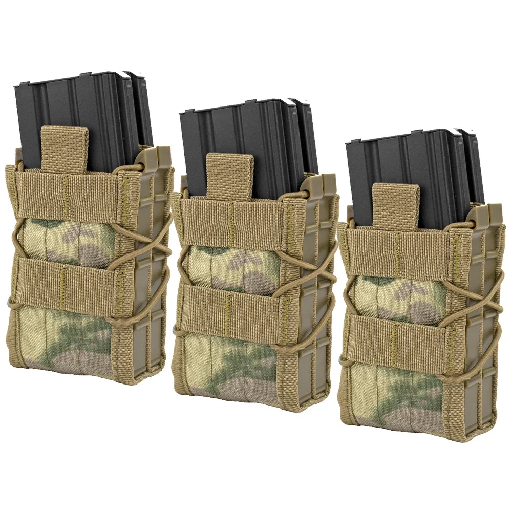 

3pcs Tactical MOLLE Double Mag Pouch Double Layer Rifle Magazines Pouch Holder Bag for AK AR M4 AR15 Hunting Accessory